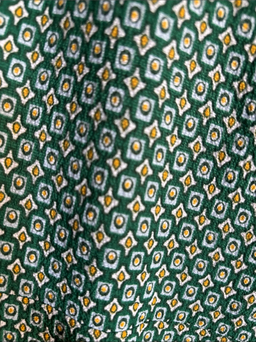 Max Studio Green Printed Wrap Midi Dress with Tie Waist ptp 20 - Picture 4 of 6